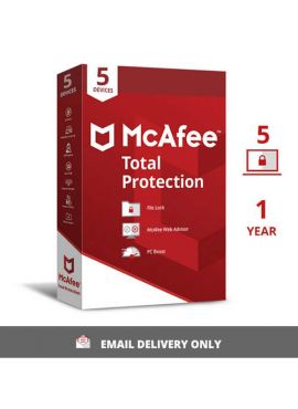 Mcafee Total Security 5 PC 1 Year