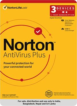 Norton Antivirus Plus 3 Users 1 Year