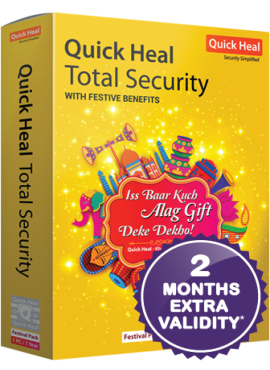 Quick Heal Total 1PC 1Y extra 2 month Festival Pack