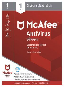 Mcafee AntiVirus 1 PC 3 YEAR